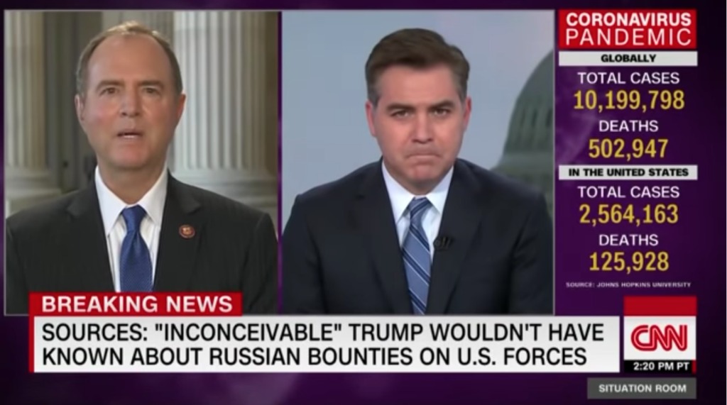 Schiff Learned Of Russian ‘Bounty’ Intelligence In February, Withheld Information From Congress, And Took No Action