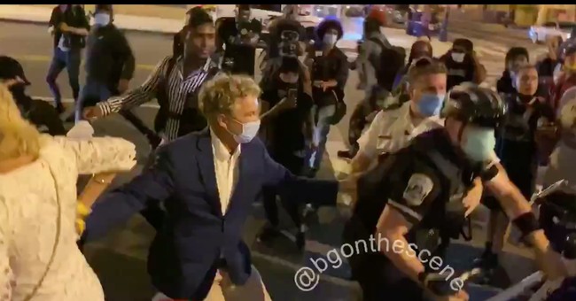 ‘The Police Saved Our Lives’; Violent BLM Mob Attacks Rand Paul, Others Outside of the White House