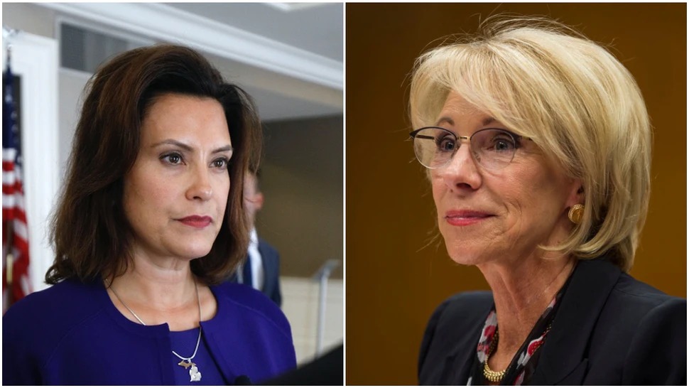 As Michigan Vaccine Rollout Fails, Whitmer Taunts DeVos With Photo Of T-Shirt