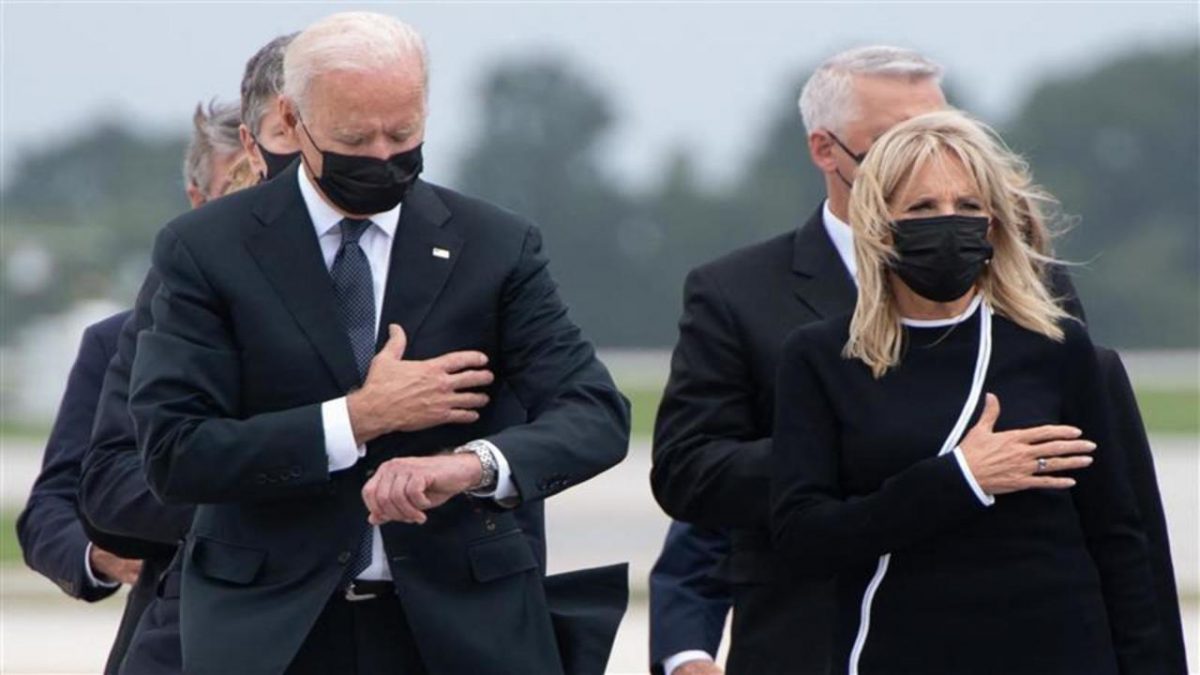 Joe Biden Actually Checked His Watch During Transfer of Bodies at Dover and He Wasn’t Even Subtle About It