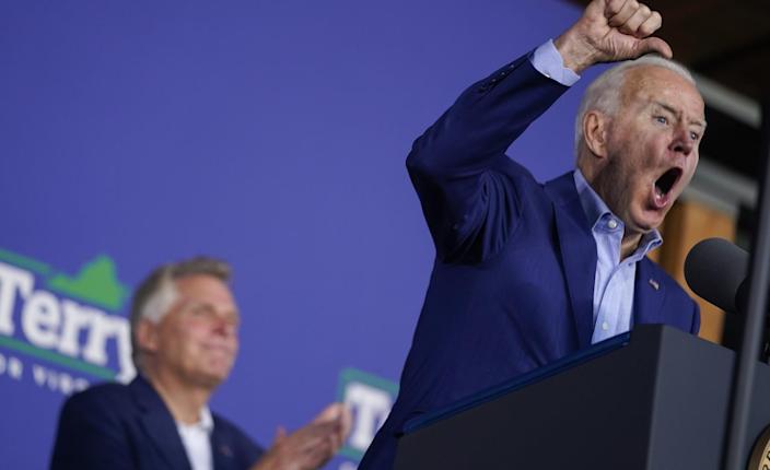 Biden Throws Spit and Incoherence at McAuliffe Rally