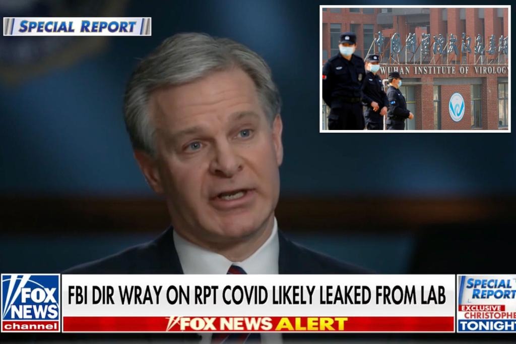Christopher Wray says FBI believes COVID-19 ‘most likely’ originated from lab leak in Wuhan, China