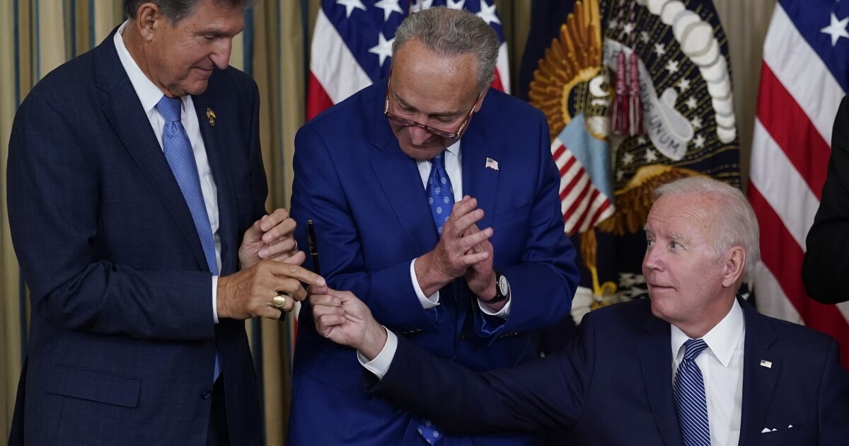 ‘Gave him the pen’: Manchin slammed for playing ‘pivotal’ role in Biden’s Inflation Reduction Act