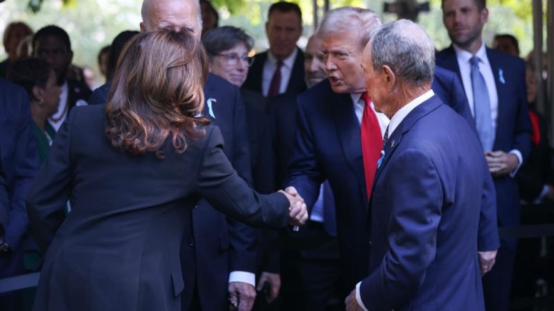 Trump, Harris shake hands at 9/11 remembrance ceremony in NYC day after debate